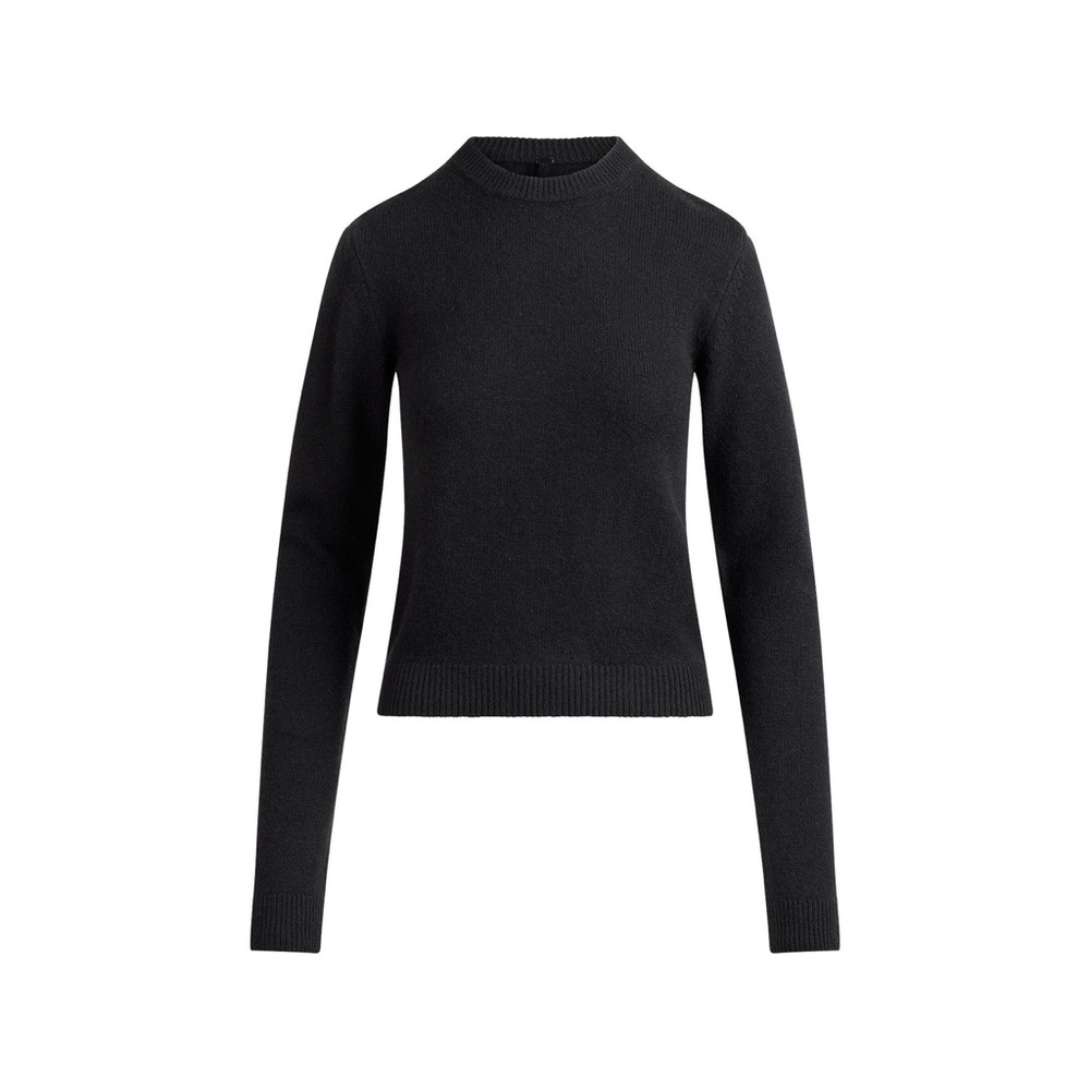 NWT SKIMS WOOL CASHMERE SWEATER - ONYX